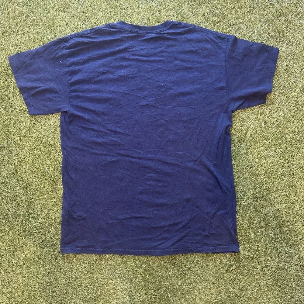 Vintage Y2K Sportsylvania Knights Baseball Graphic Logo Navy Tee Shirt Mens XL - Picture 8 of 8